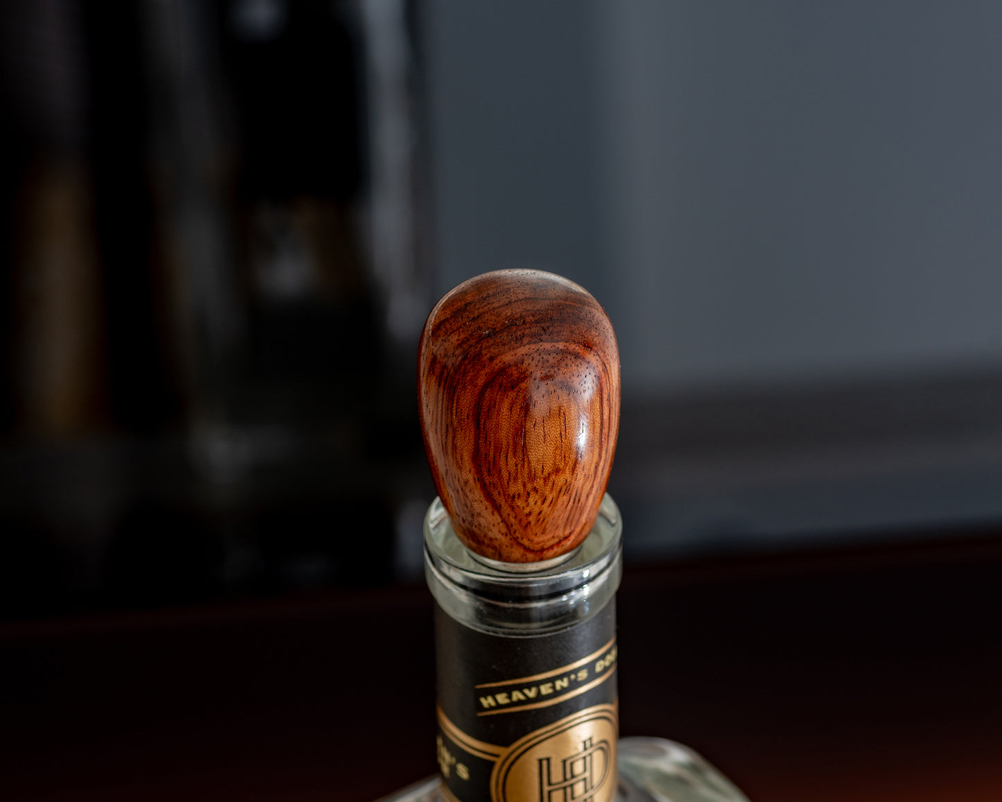 Hand-turned Wooden Bottle Stopper - Bubinga