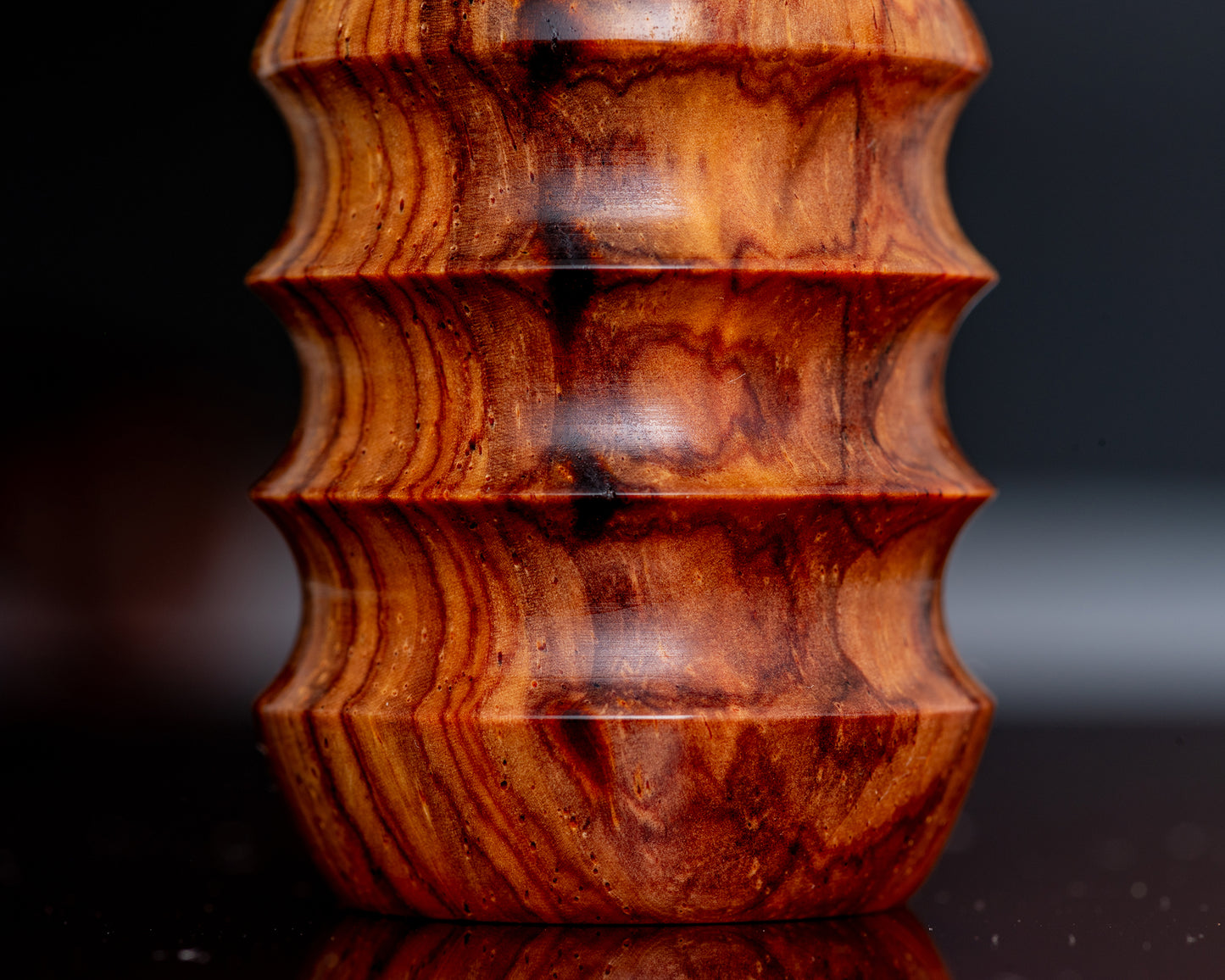 Hand-turned Wooden Bottle Stopper - Bubinga