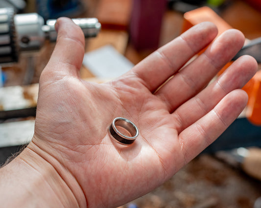 Galactic Resin Inlay Ring - Size 5.5