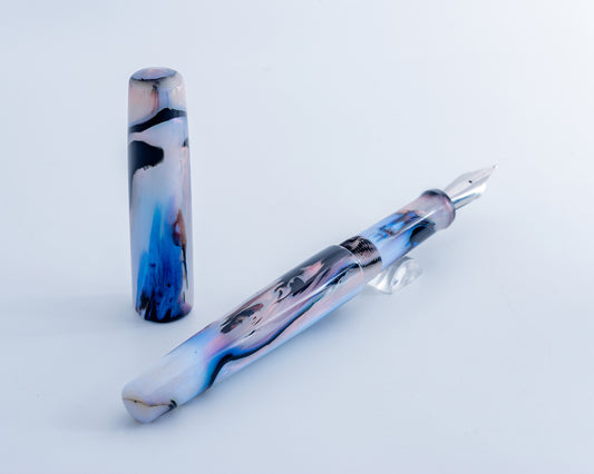 Primary Piece - "Abalone" | Handmade Clipless Resin Fountain Pen