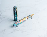 Primary Piece - "End of Summer Bash" Handmade Fountain Pen w/ Gold Plated Clip