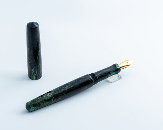 Primary Piece - "Verdant Void" | Handmade Fountain Pen