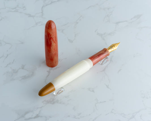 Rhys' Pieces x CFinleyArt | Peanut Butter & Jelly Special Edition Fountain Pen: "The Sack Lunch" - #7/9