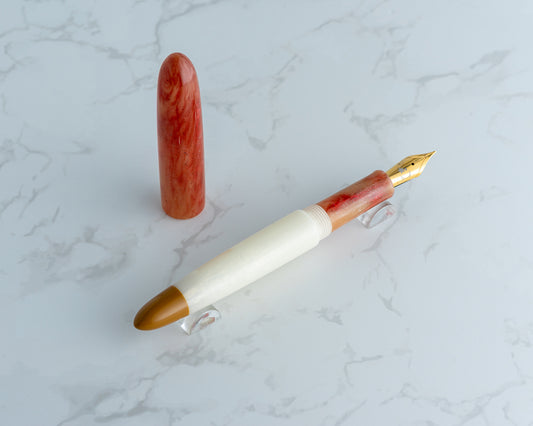 Rhys' Pieces x CFinleyArt | Peanut Butter & Jelly Special Edition Fountain Pen: "The Sack Lunch" - #8/9
