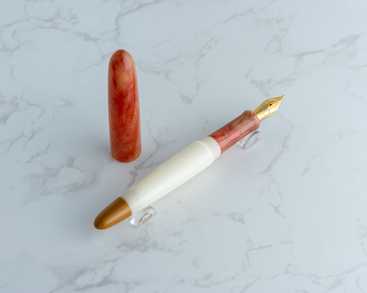 Rhys' Pieces x CFinleyArt | Peanut Butter & Jelly Special Edition Fountain Pen: "The Sack Lunch" - #9/9