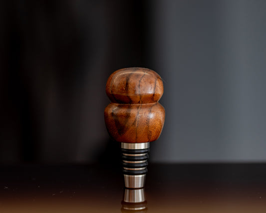 Hand-turned Wooden Bottle Stopper - Walnut
