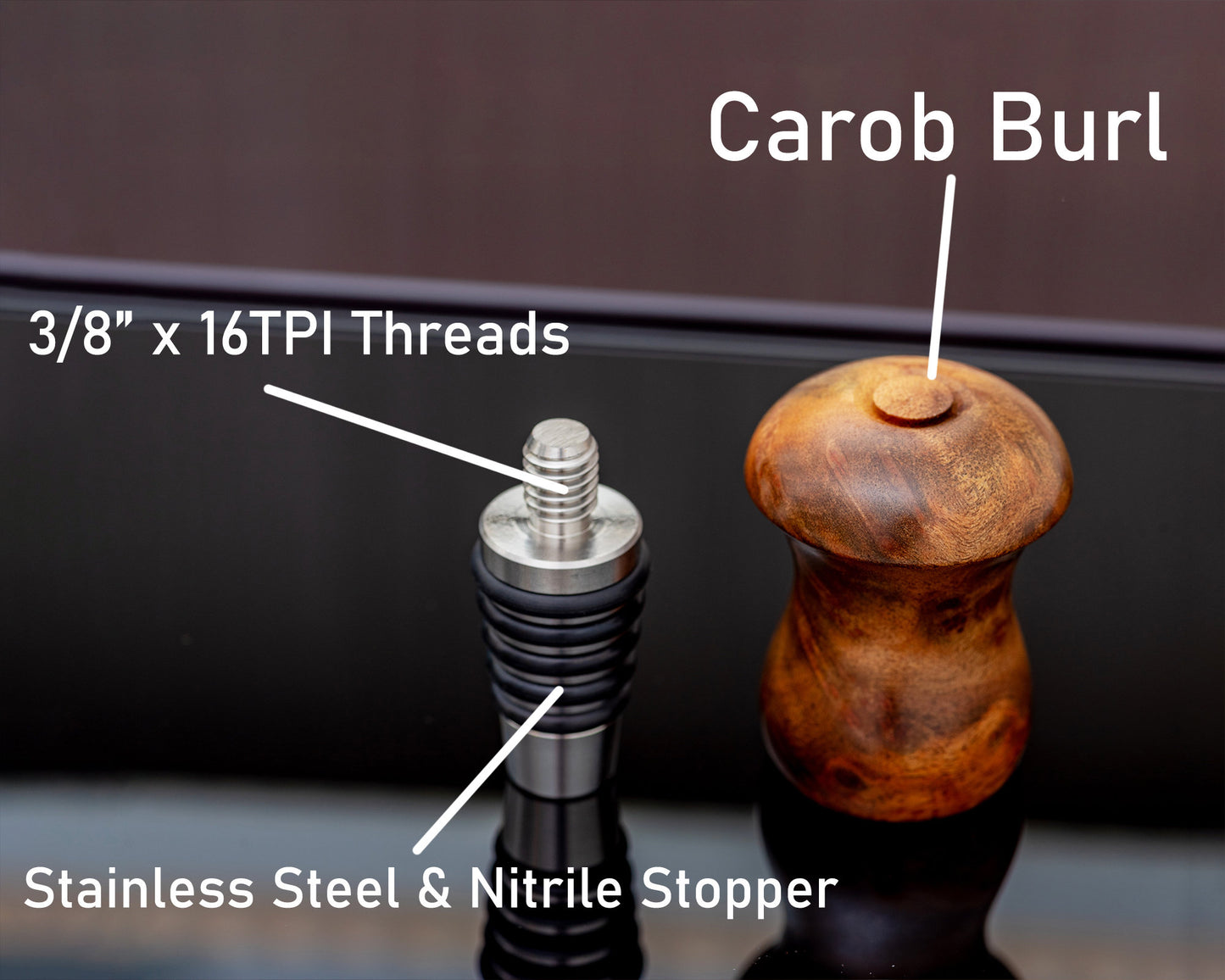 Bottle Stopper/Opener Set | Handturned Camphor Burl Wood Bottle Stoppers w/ Bottle Opener - 3-Piece Gift Set for Wine, Whiskey, or Beer Lovers