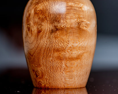 Hand-turned Wooden Bottle Stopper - Bird's Eye Maple
