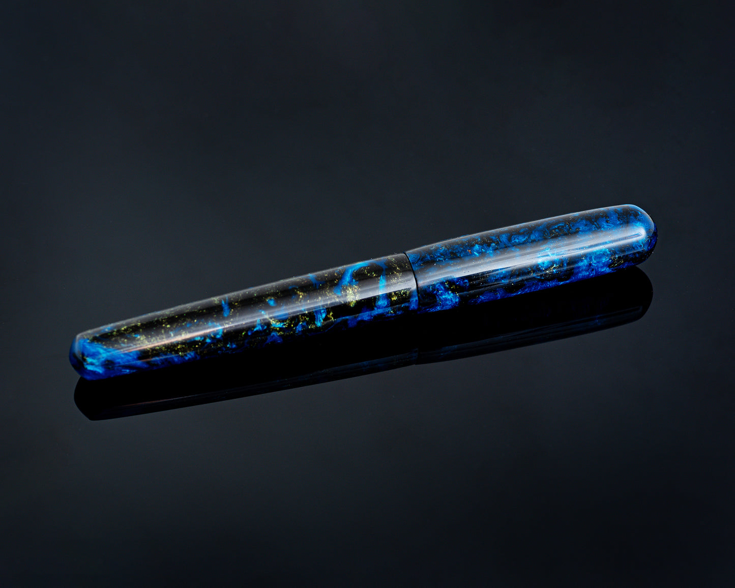 Custom Ballpoint Pen - "Blue Lagoon" Handcast Epoxy Resin