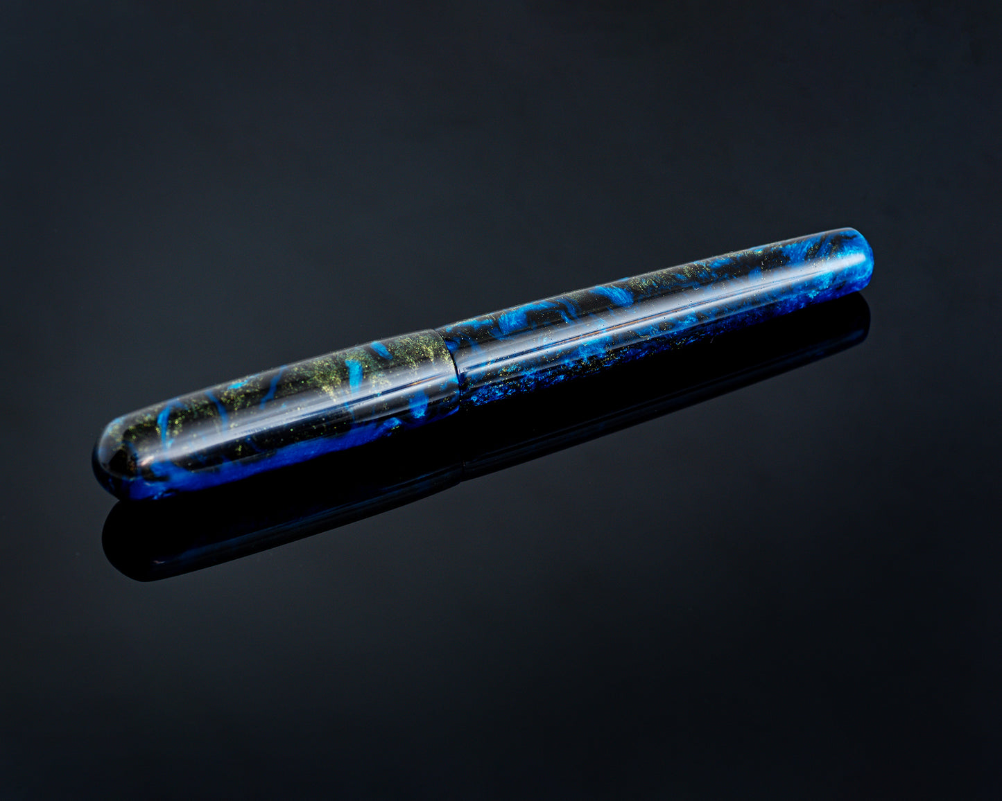 Custom Ballpoint Pen - "Blue Lagoon" Handcast Epoxy Resin