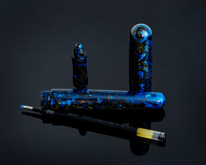 Custom Ballpoint Pen - "Blue Lagoon" Handcast Epoxy Resin