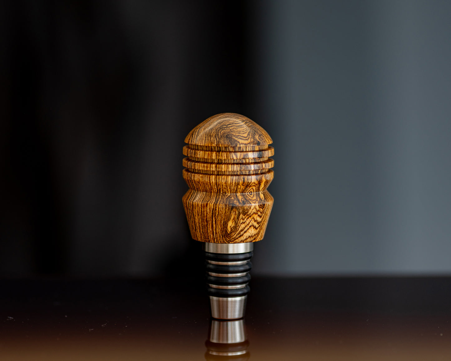 Hand-turned Wooden Bottle Stopper - Bocote