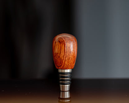 Hand-turned Wooden Bottle Stopper - Bubinga