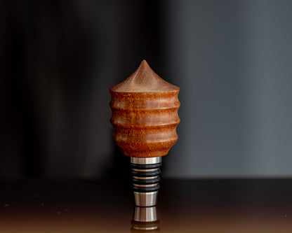 Hand-turned Wooden Bottle Stopper - Claro Walnut
