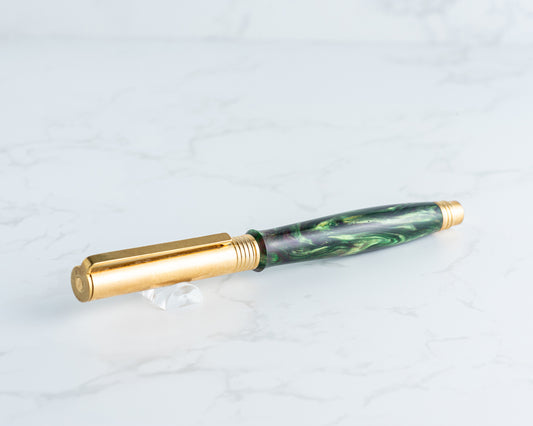 Hobby Knife - "Hidden Alchemy" Resin on Raw Brass Hardware