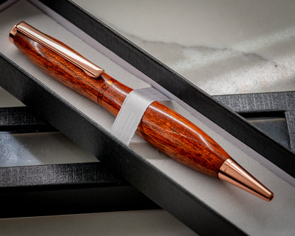 Bloodwood & Fire Opal Ballpoint Pen | Modified Slimline