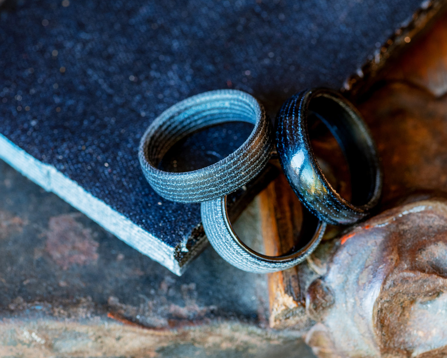 Handmade Micarta Ring - "Bruise"