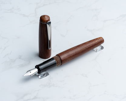 Daily Carry - Brown Phenolic Micarta & Black Ebonite w/ Stainless Steel Clip