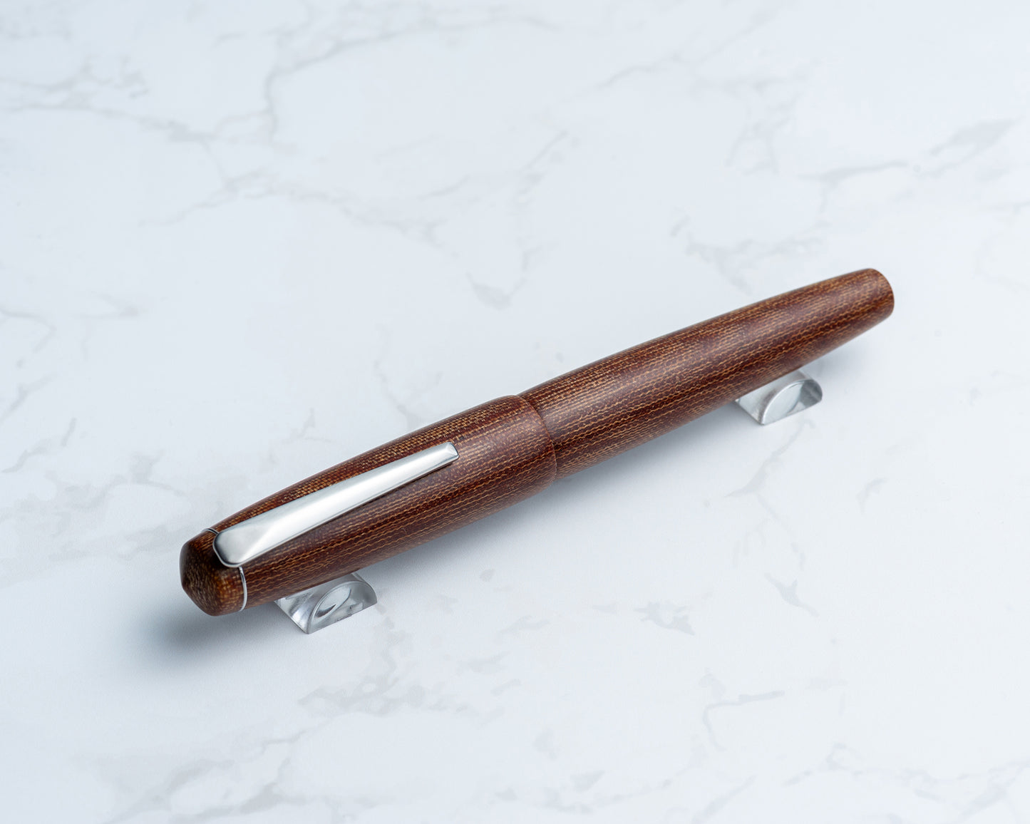 Daily Carry - Brown Phenolic Micarta & Black Ebonite w/ Stainless Steel Clip
