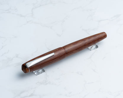 Daily Carry - Brown Phenolic Micarta & Black Ebonite w/ Stainless Steel Clip
