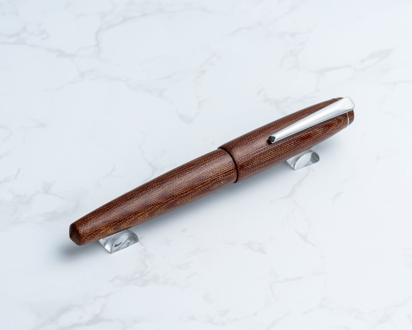 Daily Carry - Brown Phenolic Micarta & Black Ebonite w/ Stainless Steel Clip