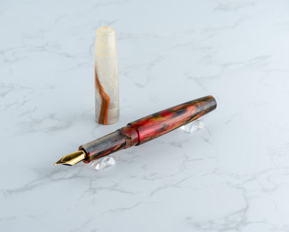 Portly Piece - "Prometheus Reignited" | Handmade Resin Fountain Pen