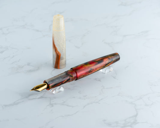 Portly Piece - "Prometheus Reignited" | Handmade Resin Fountain Pen