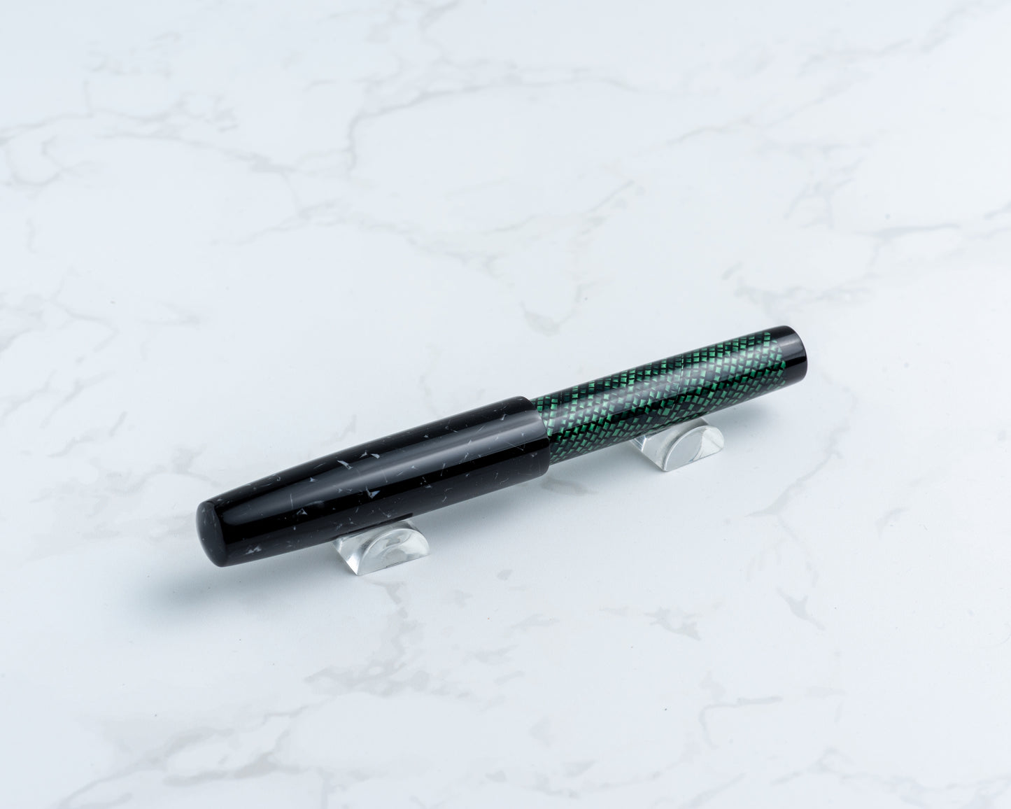 Premiere Pocket Piece - "Serpent Stone" | Handmade Fountain Pen w/ Vintage Cellulose Acetate