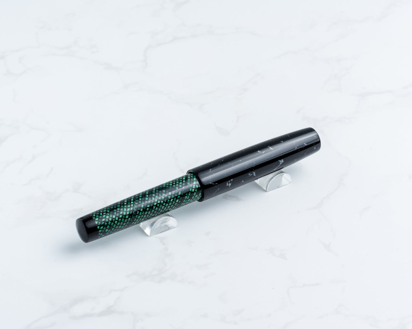 Premiere Pocket Piece - "Serpent Stone" | Handmade Fountain Pen w/ Vintage Cellulose Acetate
