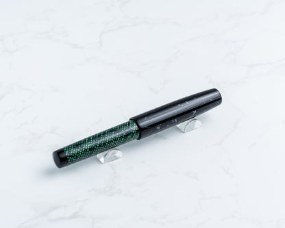 Premiere Pocket Piece - "Serpent Stone" | Handmade Fountain Pen w/ Vintage Cellulose Acetate