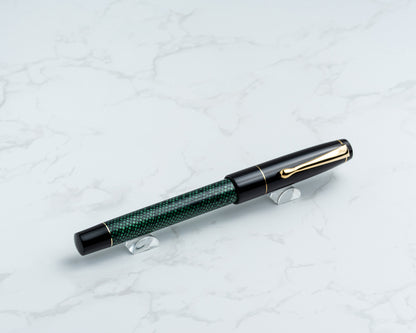 Premiere Piece - "Black Adder" | Handmade Fountain Pen w/ Vintage Cellulose Acetate