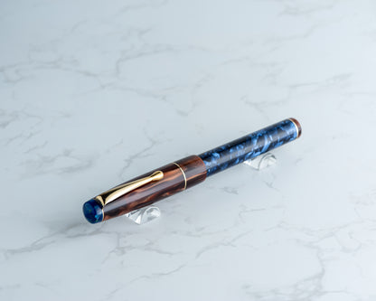 Premiere Piece - "Velvet Toffee Crush" | Handmade Fountain Pen w/ Vintage Cellulose Acetate & Acrylic