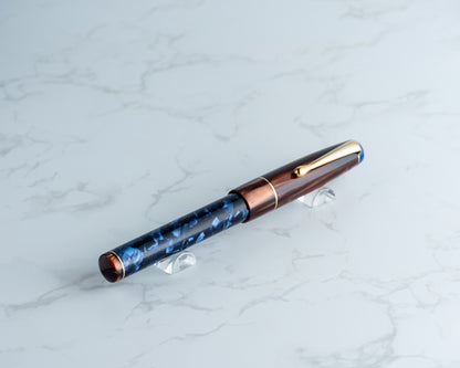 Premiere Piece - "Velvet Toffee Crush" | Handmade Fountain Pen w/ Vintage Cellulose Acetate & Acrylic