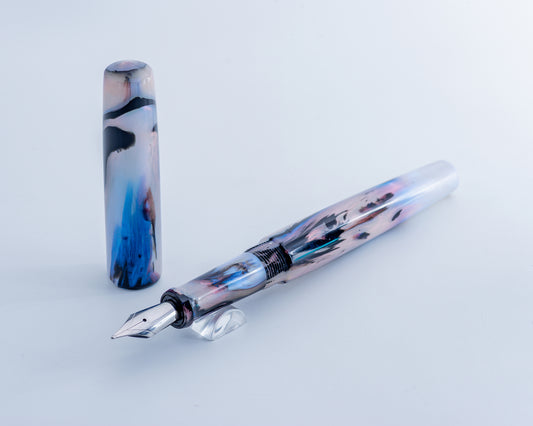 Primary Piece - "Abalone" | Handmade Clipless Resin Fountain Pen