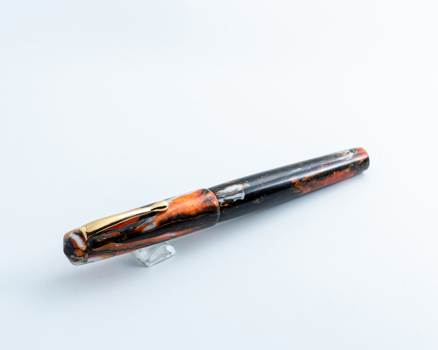 Primary Piece - "Autumn Foliage" | Handmade Fountain Pen w/ Gold Plated Stainless Steel Clip
