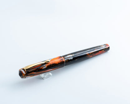 Primary Piece - "Autumn Foliage" | Handmade Fountain Pen w/ Gold Plated Stainless Steel Clip