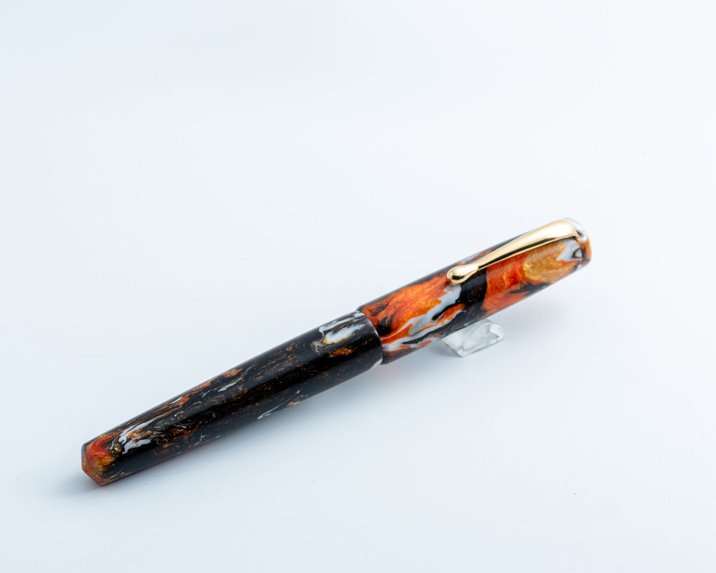 Primary Piece - "Autumn Foliage" | Handmade Fountain Pen w/ Gold Plated Stainless Steel Clip