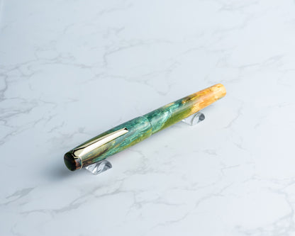 Primary Piece - "Golden Hour" Handmade Fountain Pen w/ Gold Plated Clip