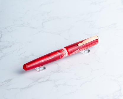 Premiere Piece - "Roses" Handmade Fountain Pen w/ Handmade Copper Clip