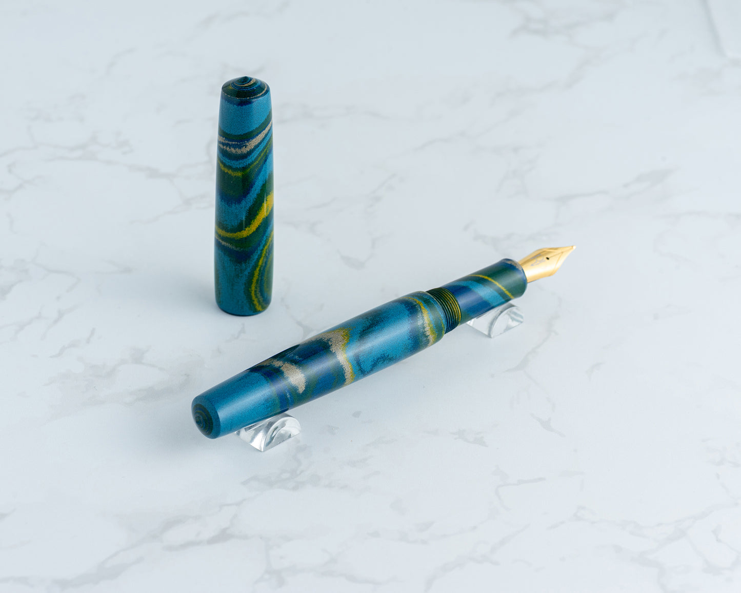 Primary Piece - "Starry Ebo-Night" | Handmade Clipless Ebonite Fountain Pen