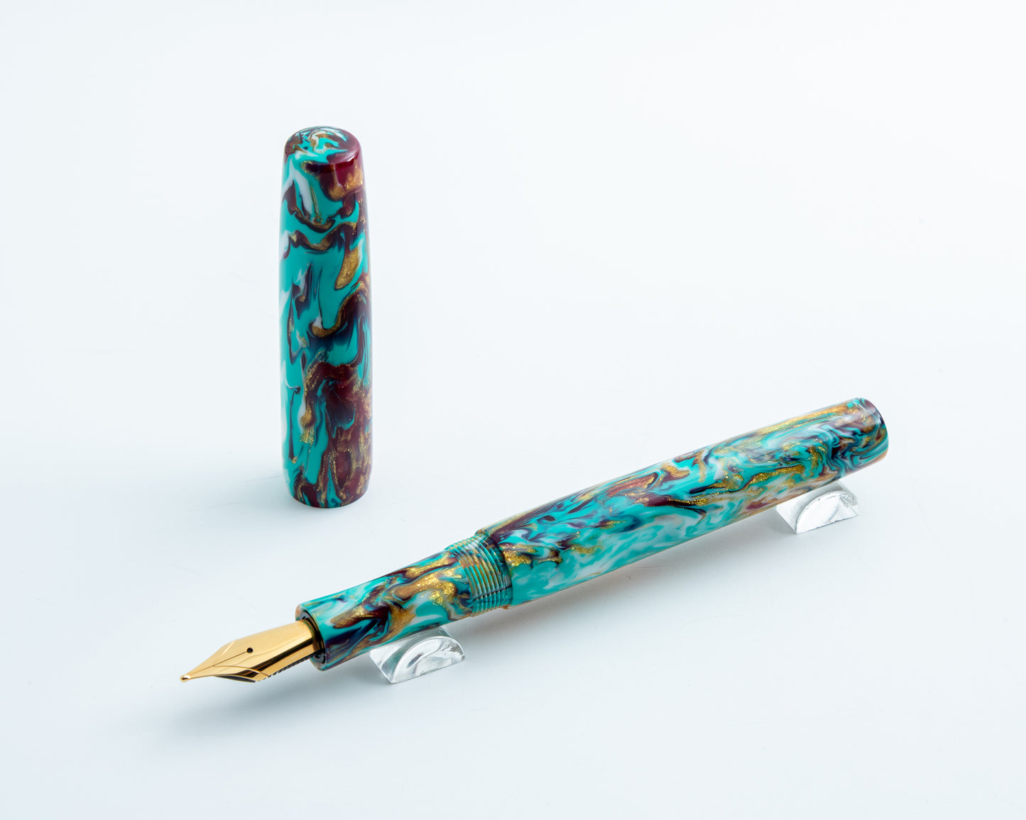 Primary Piece - "End of Summer Bash" | Handmade Clipless Resin Fountain Pen