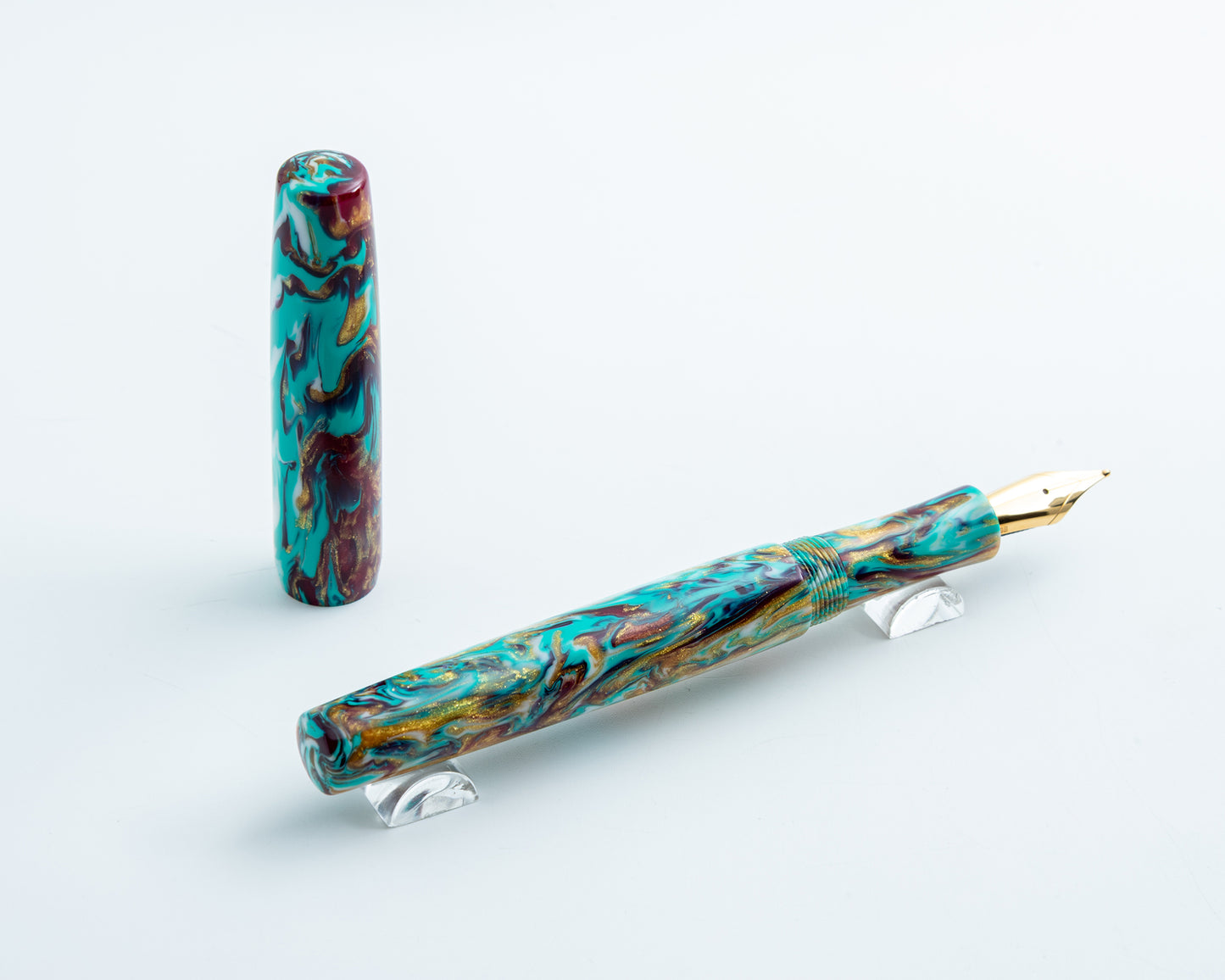 Primary Piece - "End of Summer Bash" | Handmade Clipless Resin Fountain Pen
