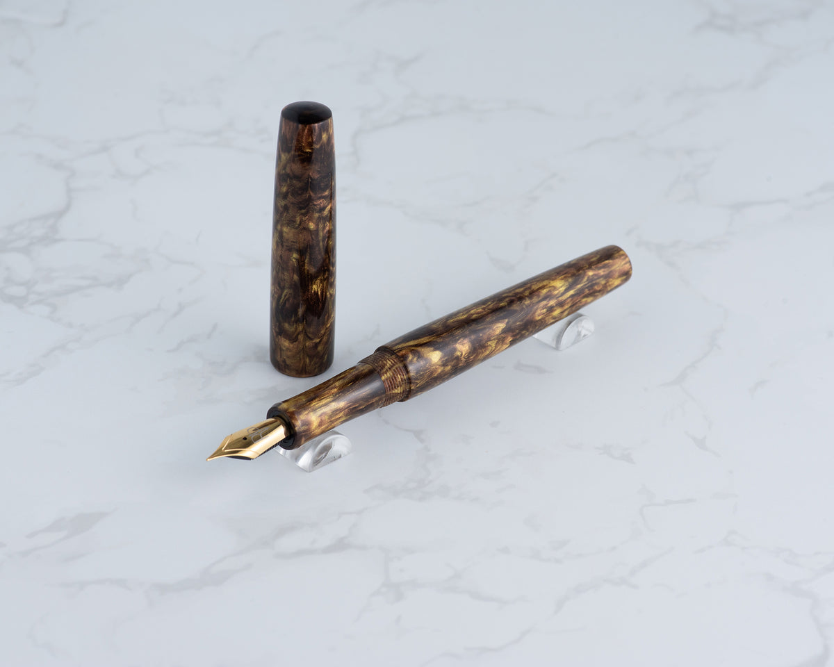 Primary Piece - "Autumnal Alchemy"  | Handmade Resin Fountain Pen