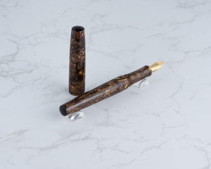 Primary Piece - "Autumnal Alchemy"  | Handmade Resin Fountain Pen