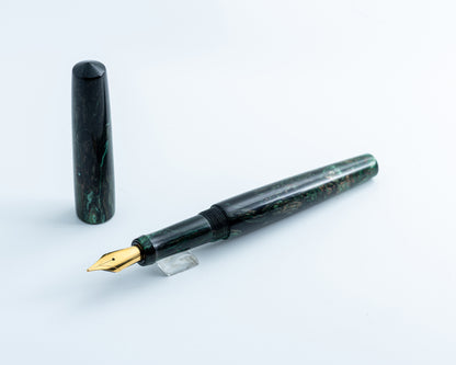 Primary Piece - "Verdant Void" | Handmade Fountain Pen