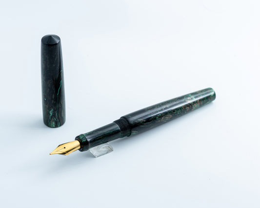 Primary Piece - "Verdant Void" | Handmade Fountain Pen