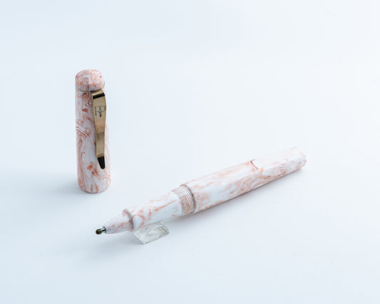RP Rollerball "Cream Orangesicle" | Handmade Body w/ Stainless Steel Clip for Pilot G2 & Schmidt Refills