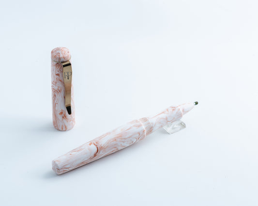 RP Rollerball "Cream Orangesicle" | Handmade Body w/ Stainless Steel Clip for Pilot G2 & Schmidt Refills