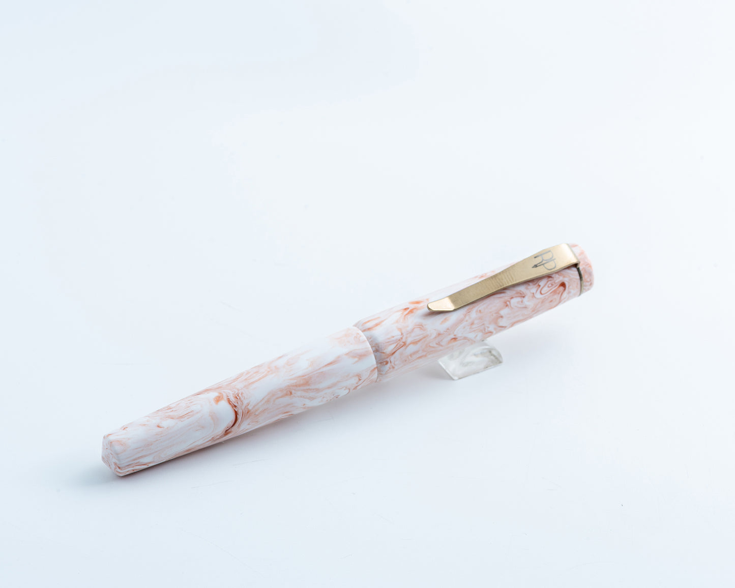 RP Rollerball "Cream Orangesicle" | Handmade Body w/ Stainless Steel Clip for Pilot G2 & Schmidt Refills