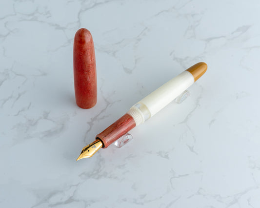 Rhys' Pieces x CFinleyArt | Peanut Butter & Jelly Special Edition Fountain Pen: "The Sack Lunch" - #1/9
